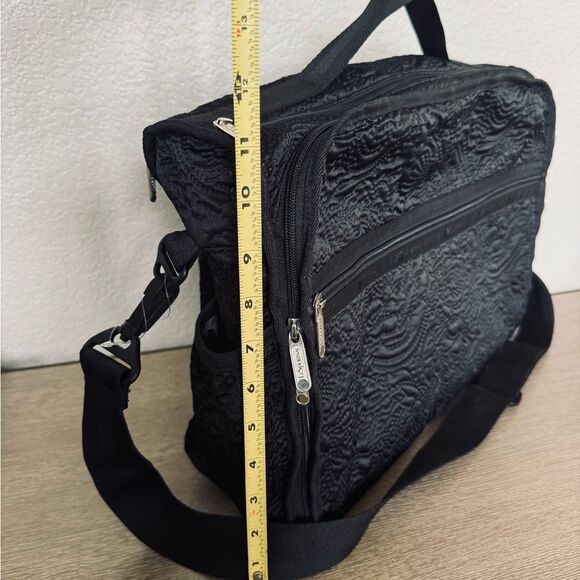 LeSportsac Convertible 2-in-1 Black Weekender Laptop Duffel Bag Travel Backpack main image 4